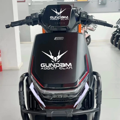 适用于雅迪冠能T35-M-D-H电动车头拉花大灯改装饰定风翼高达贴纸