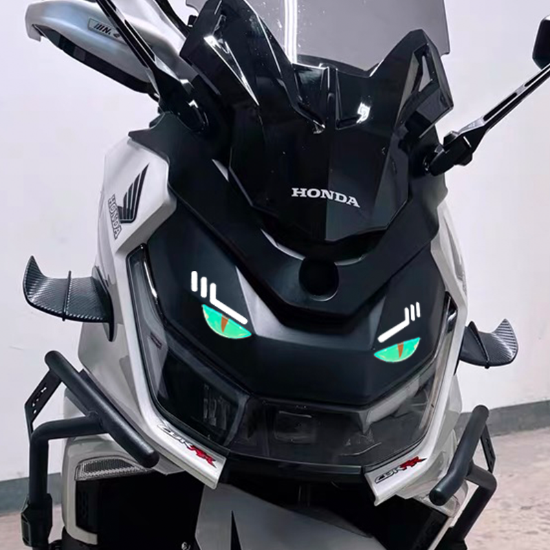 适用本田NS150GX摩托车定风翼风刀侧翼车头反光眉毛恶魔眼睛贴纸