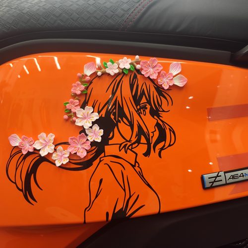 适用极核AE4/5/6/7/8车身薇尔紫罗兰永恒花园车身动漫少女防水贴