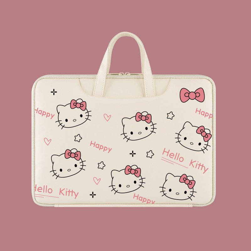 语星通可爱hellokitty电脑包手提女苹果13.3寸联想惠普戴尔华为15.6寸14.4寸笔记本平板收纳包可爱ipad内胆包