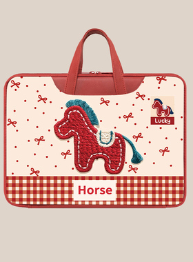 马年新款笔记本电脑包防摔防震手提适用于苹果macbook13.3联想air14女15.6ins15华为mac13寸pro16戴尔padpro