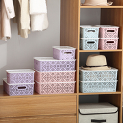 hộp đựng mỹ phẩm có nắp Domi House Cửa hàng bách hóa Trang chủ Đồ lót Hộp lưu trữ Áo lót Quần lót Tổ chức ngăn kéo nhựa - Trang chủ hộp nhựa 1kg
