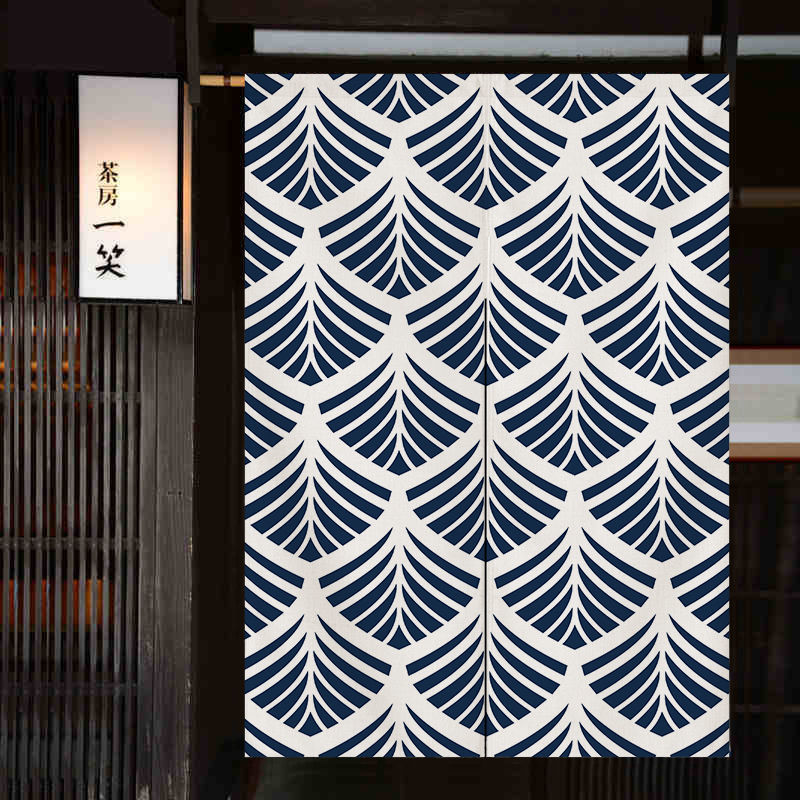 定制日式门帘和风布帘料理店厨房厕所隔断窗挂帘棉麻帘免打孔