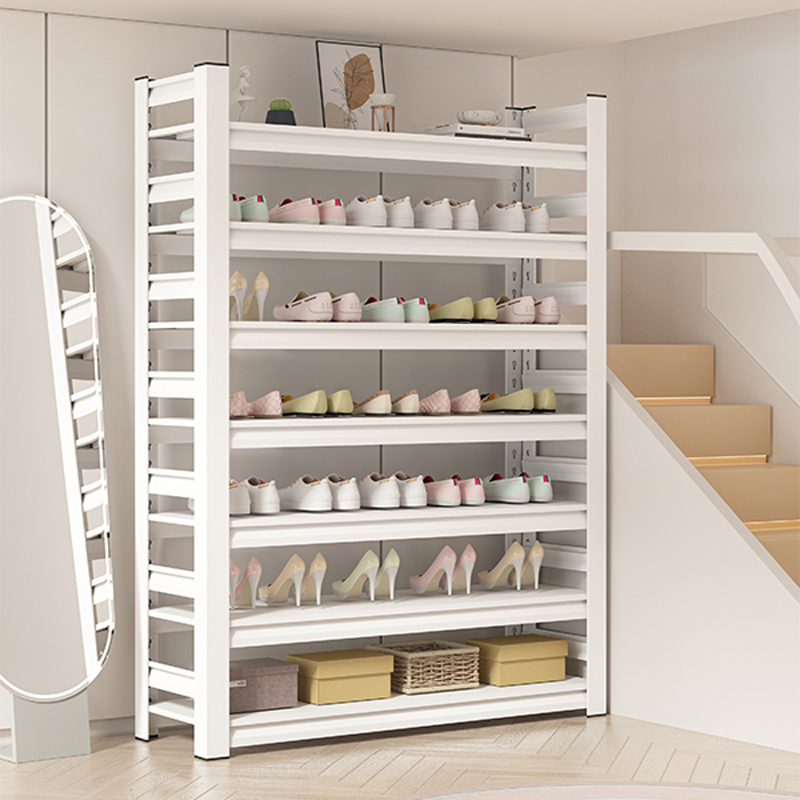 家用钢制鞋架门口室内铁艺货架入户玄关门后鞋柜展柜简易收纳神器