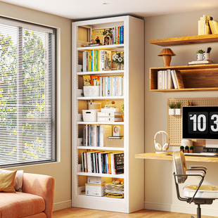 钢制夹缝书柜多层落地一体靠墙客厅置物架家用转角儿童简易书架