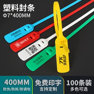 塑料铅封一次性集装箱封签物流封条防伪防拆标签扎带防盗防调包扣