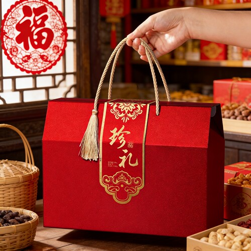 马年坚果年货礼品盒送礼特产礼盒空盒公司干货纸盒春节包装盒定制