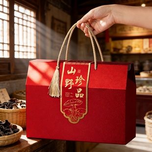 木耳干货包装盒特产礼盒羊肚菌蘑菇东北菌菇山珍礼品盒空盒子定制