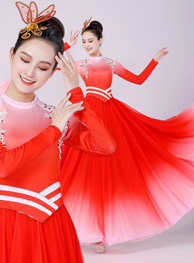 灯火里的中国祝福歌伴舞演出服