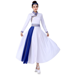 蒙族蒙古舞蹈演出服成人艺考民练功族服装表演服蒙古族蒙古服族女