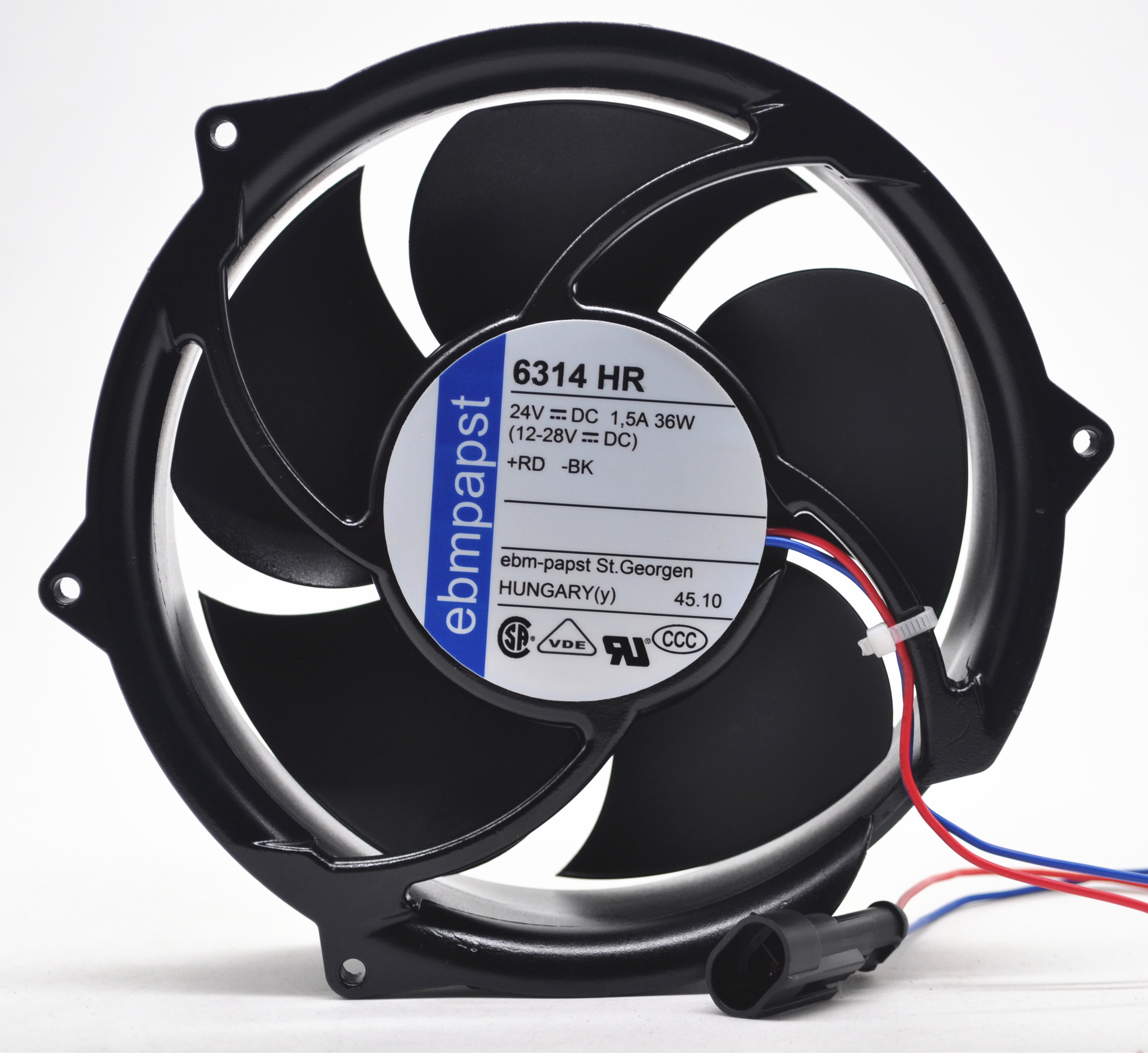 原装ebmpapst24V 36W6314HR双滚珠耐高温ABB变频器散热风扇大风量