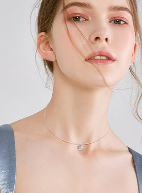 尚美伯爵代发蛮好的人生同款项链女S925纯银隐形人鱼眼泪2克拉莫