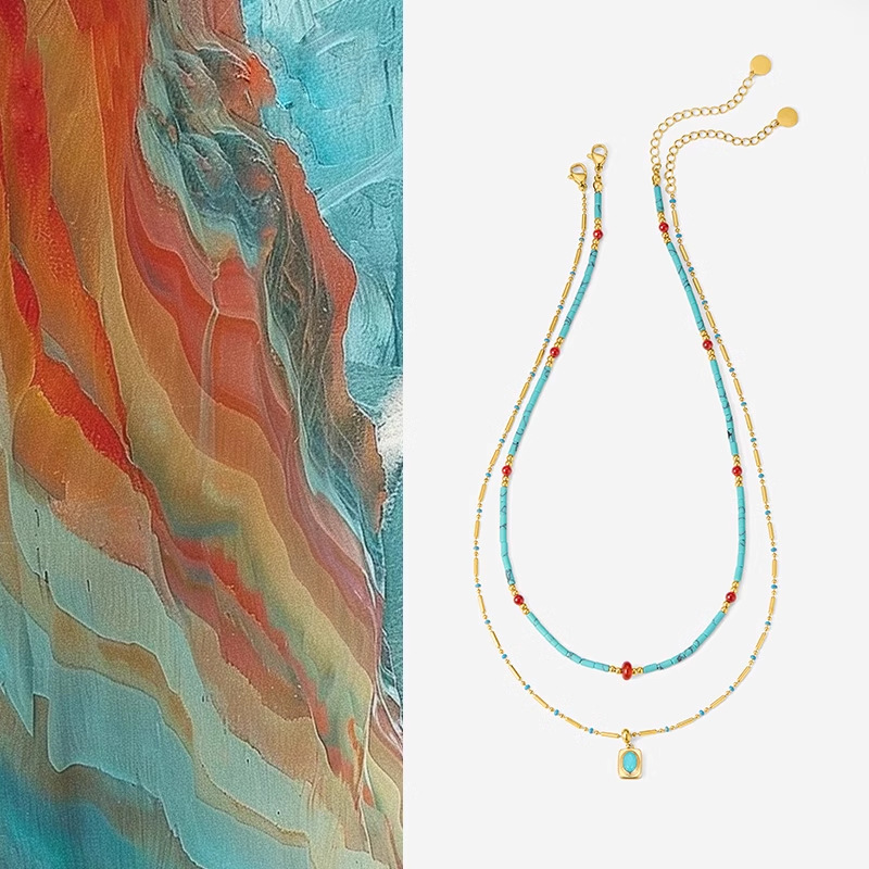 s尚美伯爵叠戴绿松石项链