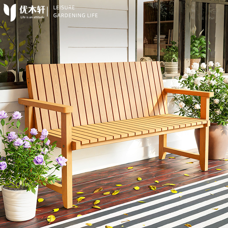 庭院椅子防水防晒户外防腐木长凳露天双人靠背公园椅门口休息长椅,住宅家具,公园椅,淘宝优惠券,粉丝福利购,淘宝优惠卷