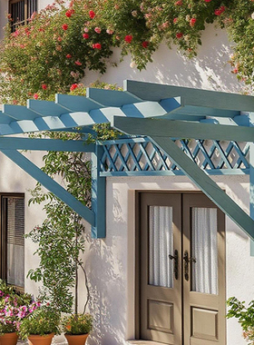 户外庭院门头防腐木葡萄架子室外简易遮阳棚花园装饰露台爬藤花架