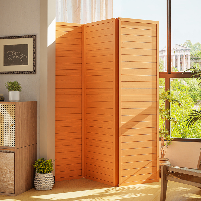 客厅装饰法式中古简易木屏风隔断