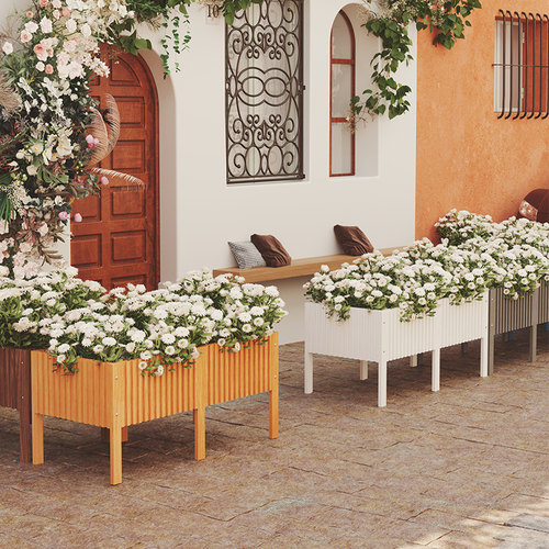 防腐木长方形花盆户外花箱花槽