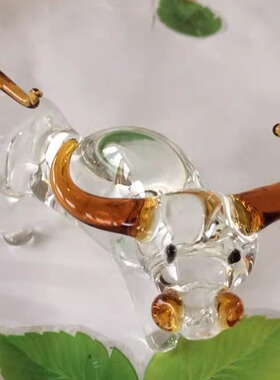 袖珍玻璃十二生肖鼠牛虎兔龙蛇马羊猴鸡狗猪摆件摆设琉璃工艺品