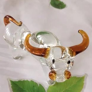 袖珍玻璃十二生肖鼠牛虎兔龙蛇马羊猴鸡狗猪摆件摆设琉璃工艺品