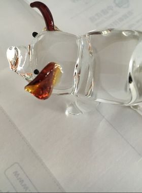 小摆设可爱风玻璃新年仿真动物