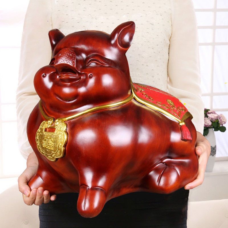 储蓄罐开业乔迁生日礼品金猪存钱罐招财摆件儿童创意纸硬币大容量
