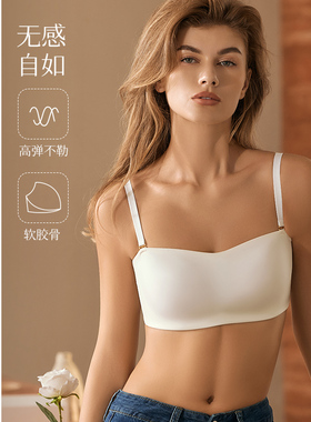 梧桐本色超薄光面抹胸款内衣可拆卸肩带大胸显小文胸观澜WN24159