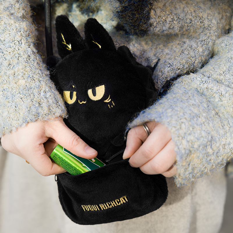 国家宝藏你好历史富贵狸猫手机包