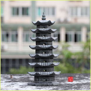 迷你七层石塔手工石灯塔鱼池假山小塔小灯笼茶室寺庙塔雕鱼缸摆放