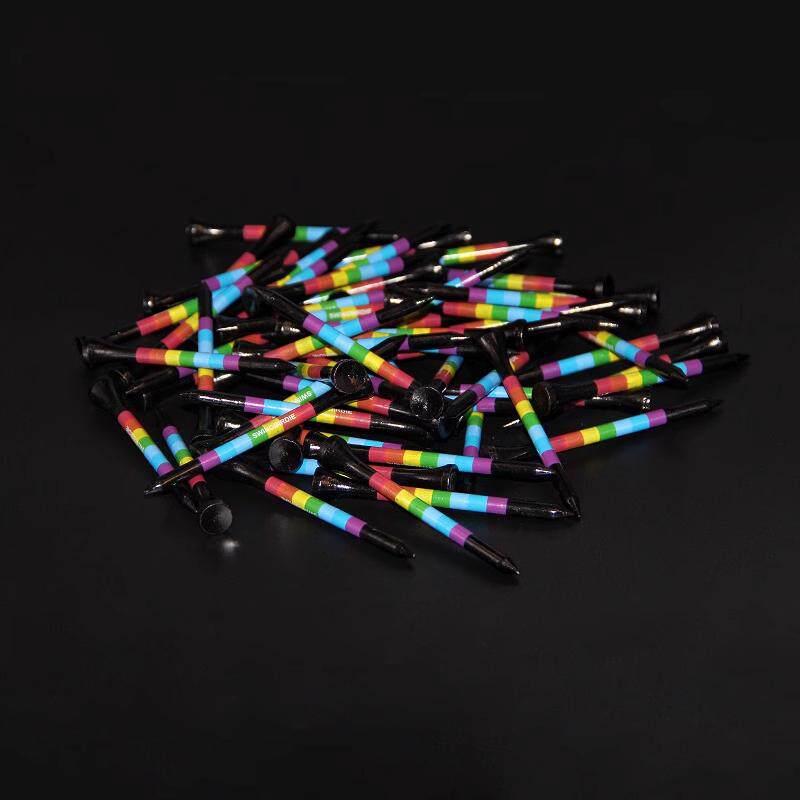 Xnells高尔夫球tee木质开球球钉彩虹球钉下场比赛golf用品新款