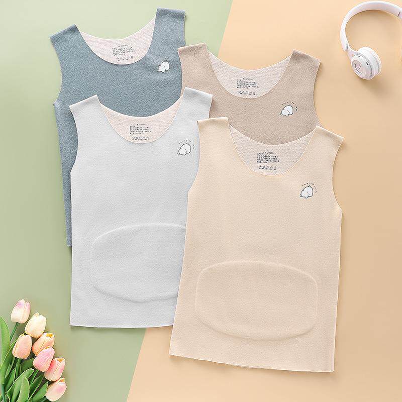 少女发育期中大童秋冬男童贴片护肚保暖背心内穿透气舒适保暖衬衫