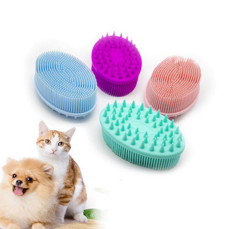 新款双面宠物洗澡刷狗狗洗澡沐浴按摩刷硅胶多功宠物洗澡刷