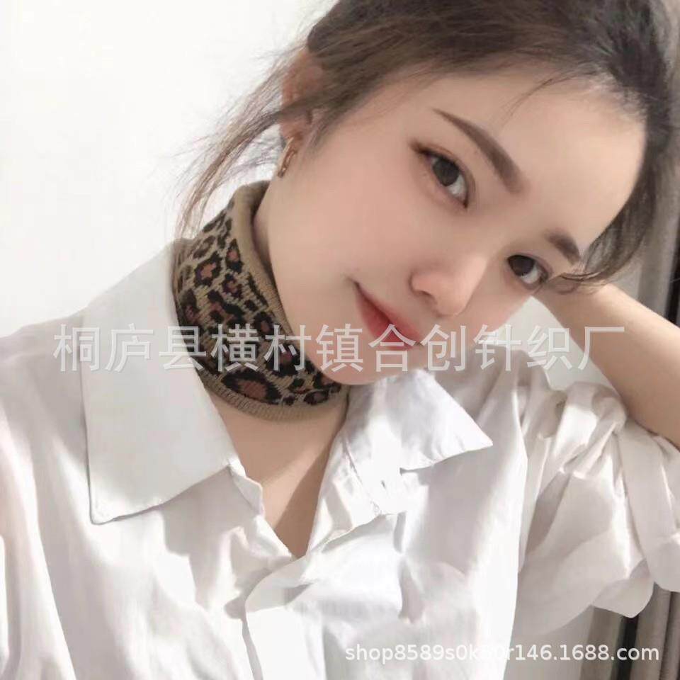 豹纹针织发带发箍洗脸宽边头带毛线箍发饰品蝴蝶结头戴碎发