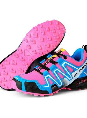 新款亚马逊大码欧美户外索罗门轻便女式登山鞋子徒步运动鞋