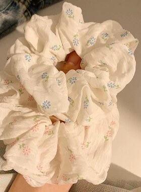 2025春夏新款森系碎花大肠发圈头绳女韩系温柔高颜值发绳发饰