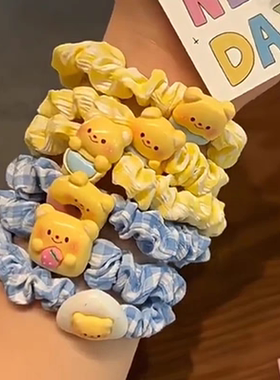 黄油果酱~可爱小熊小肠发圈女高级感皮筋头绳发饰头饰大肠圈发圈