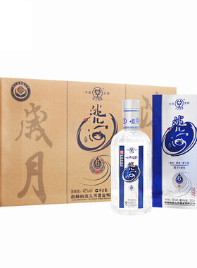 洮儿河蓝色豪情6年浓香型500ml东北整箱送礼粮食酒高粱小麦礼盒装