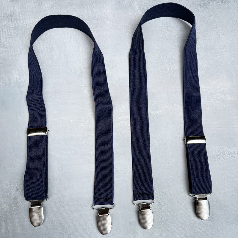 四夹无交叉儿童弹力织带背带裤背带夹成人可调节吊裤带男女通用潮