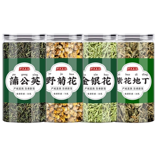 五味饮金银花野菊花蒲公英紫花地丁紫背天葵中药材洗澡泡茶喝泡水