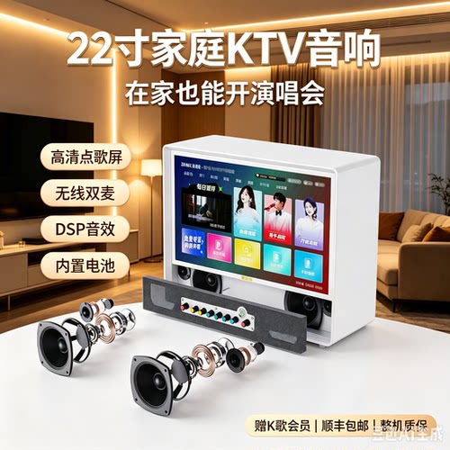 孔雀22寸大屏KTV音响套装