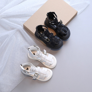 女童罗马凉鞋夏季时尚新款小女孩韩版软底凉鞋中大童高板露址鞋子