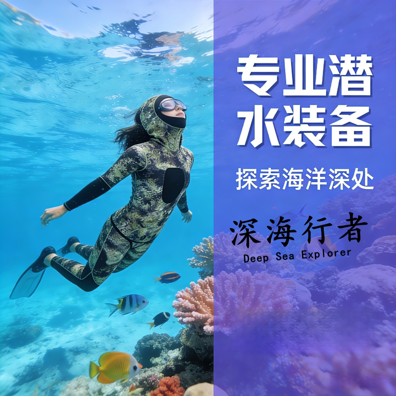 3mm5mm潜水服冬季套装加厚保暖冬泳潜水衣湿衣防刮水母衣速干防冻