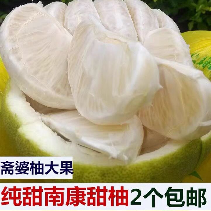 江西正宗南康甜柚斋婆柚大果2个包邮 南康特产斋婆柚 沙田柚柚子
