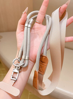 斜挎挂绳宽版加厚手机链条腕带ccd拍立得相机户外旅游合金挂绳女