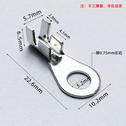 加厚圆形接线片电瓶电源接线接头