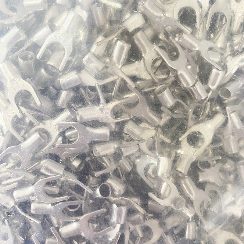 100只SNB3.5-6冷压叉形Y型U型裸端头紫铜焊口接线端子