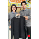 【大潘专享】新款中年男士衬衫领假两件针织衫加厚保暖套头毛衣