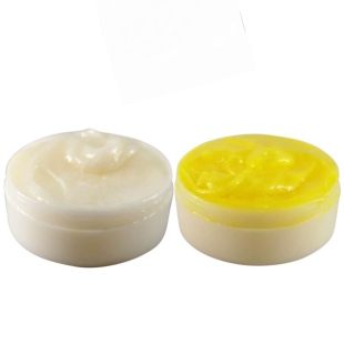 美容院专用小白盒 黄芪霜白黄药膏拉丝粘稠扒皮霜小黄盒