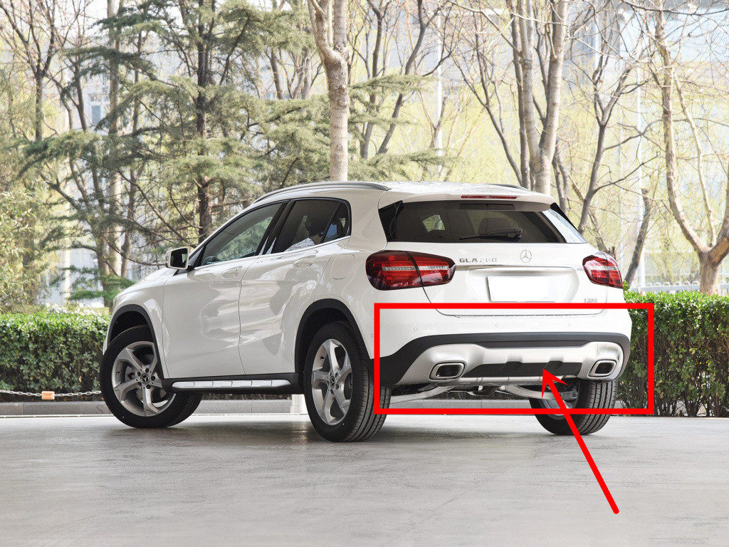 适用奔驰W156后杠GLA200下GLA220护板GLA260后保险杠电镀装饰板