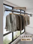 免打孔横杆支架伸缩晾衣杆窗帘支撑晾衣架卫生间浴帘挂杆衣柜免钉