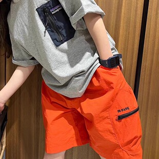 儿童速干短裤山系风童装25夏装运动户外轻盈透气薄款男童运动裤子